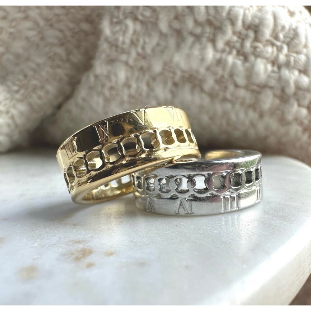 Silver Roman Numeral Ring